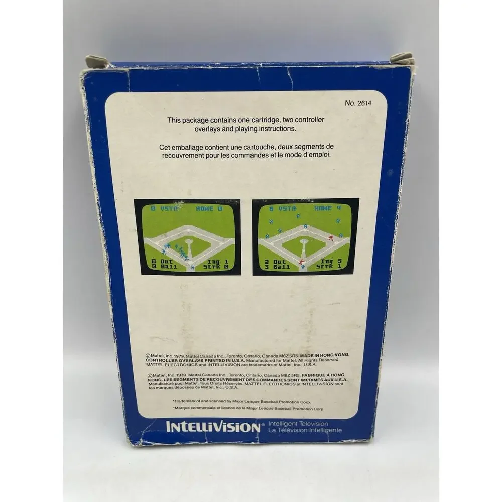 Vintage Intellivision MAJOR LEAGUE BASEBALL Video Game 1979 CIB Box Manual